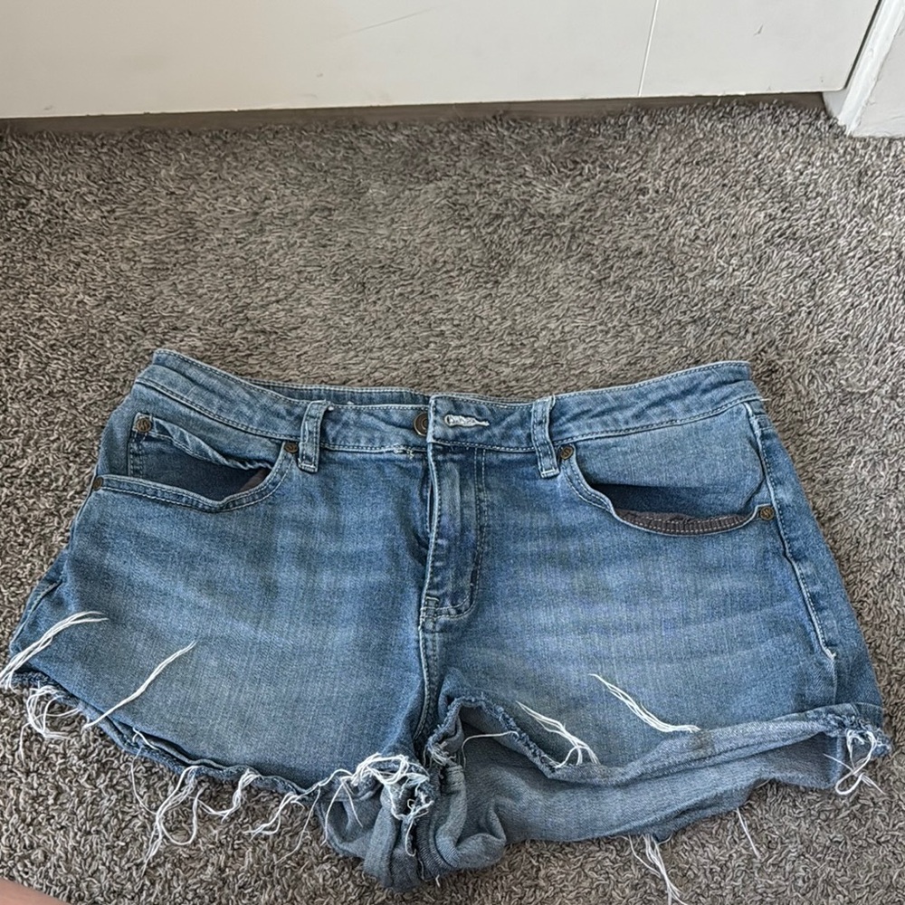 Denim Blue Distressed Women's Shorts